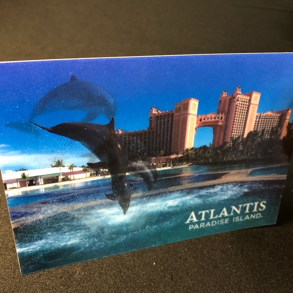 Atlantis Paradise Island Bahamas Hologram Dolphin Cay Souvenir Post Card - Picture 4 of 6